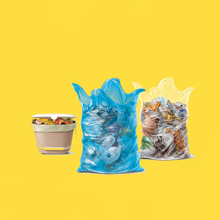 trash in bags