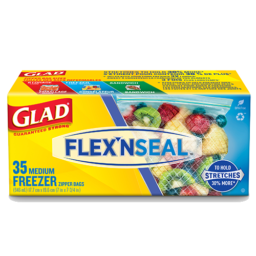 Glad FLEXN SEAL Gallon Freezer Storage Plastic Bags, 28 ct - Food 4 Less