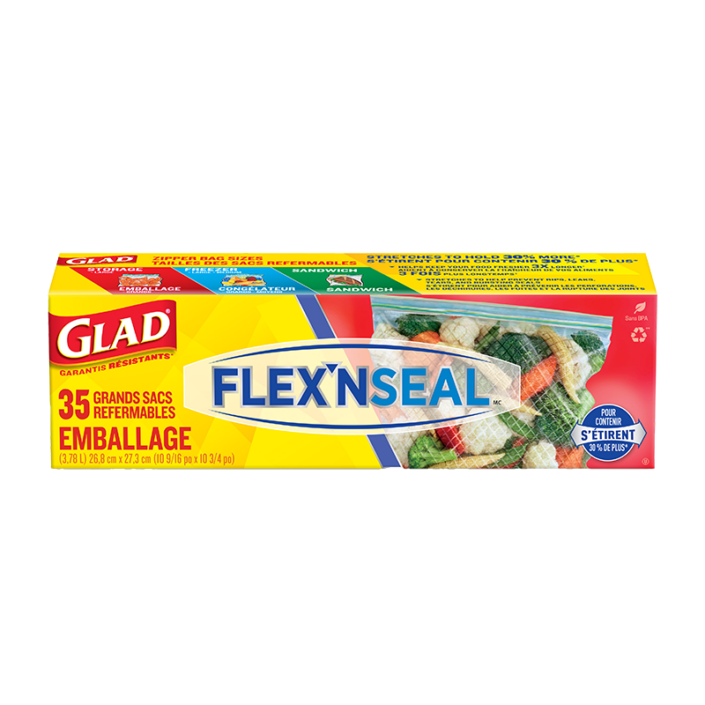 Sacs d’emballage FLEX’N SEAL🅪 de Glad®