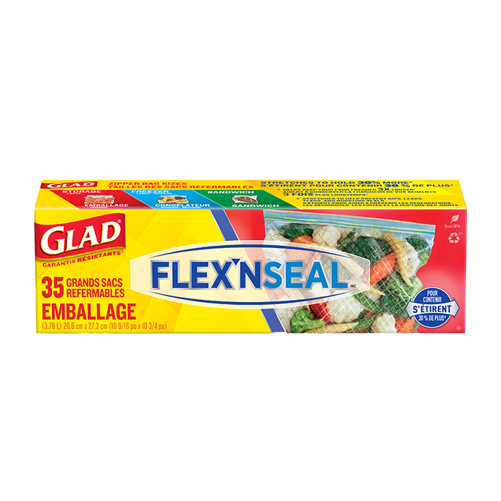 Sacs d’emballage FLEX’N SEAL🅪 de Glad®