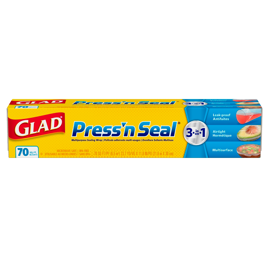 Glad Press 'n Seal Wrap (2-Pack, 70 sq. ft. each - Total 140 sq