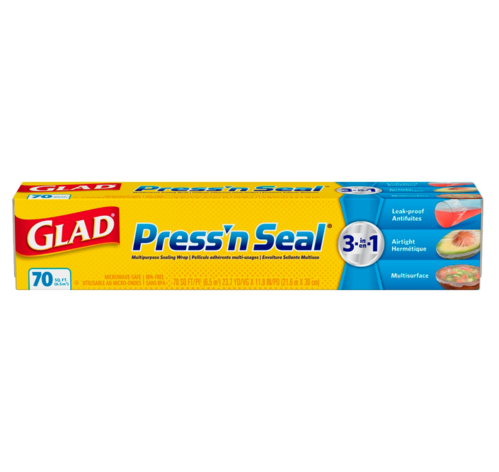 Glad Press'n Seal® Plastic Food Wrap, 140 sq. ft. Roll, Glad Canada