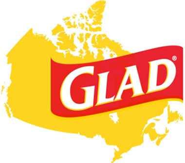 map of canada with glad logo