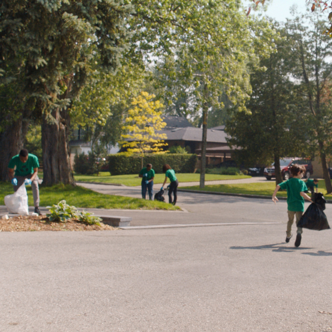 Clean up your community with GLAD® garbage, compost, and recycling bags.